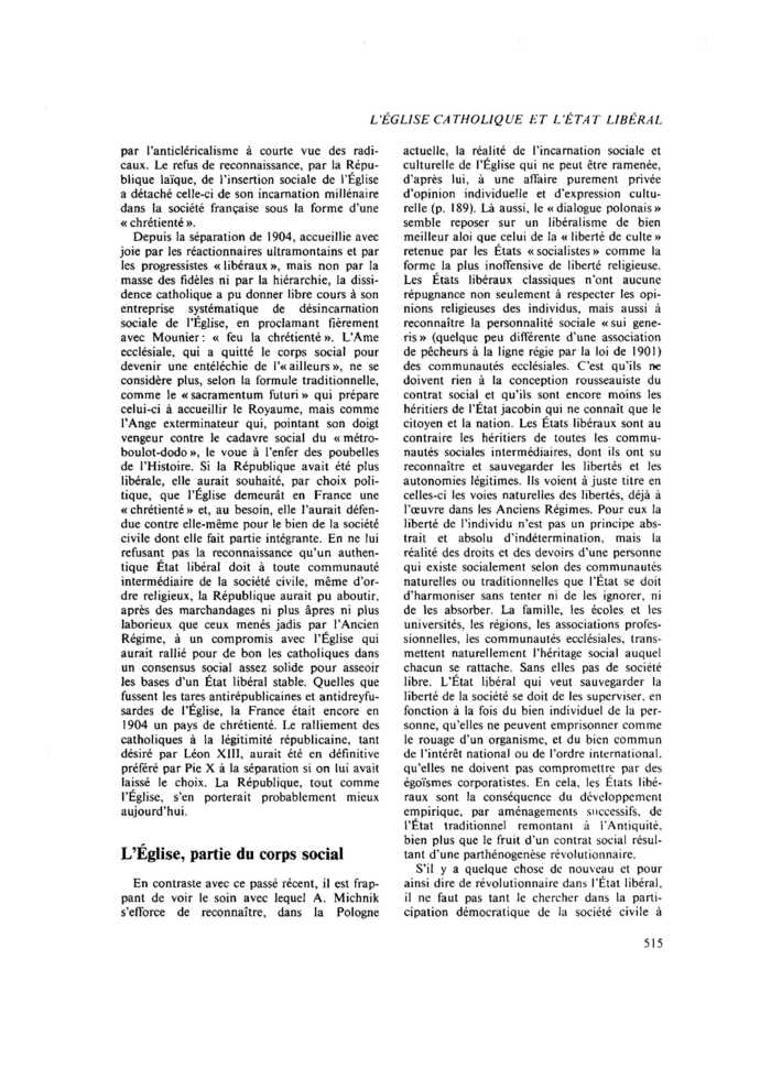 L&rsquo;Église catholique et l&rsquo;État libéral
 – page 5