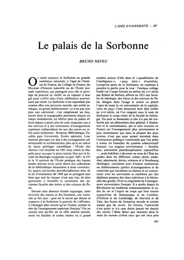 Le palais de la Sorbonne
 – page 1
