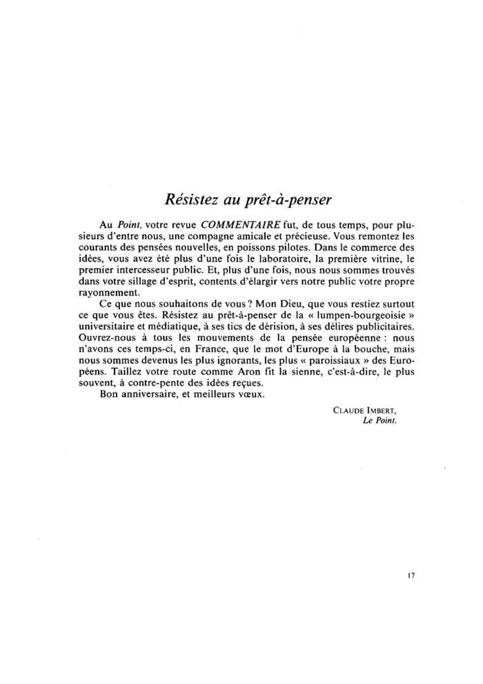 Résistez au prêt-à-penser
 – page 1