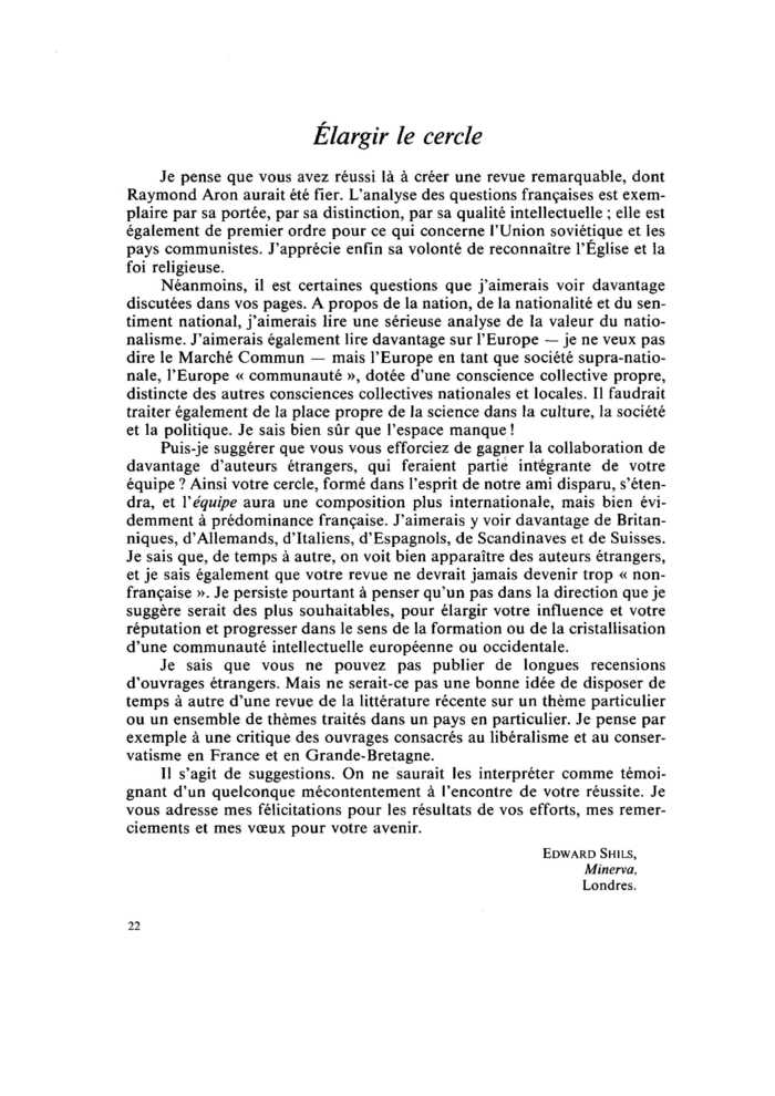 Élargir le cercle
 – page 1