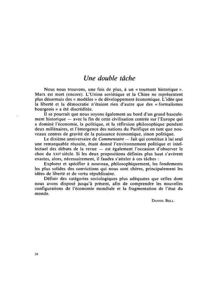 Une double tâche
 – page 1