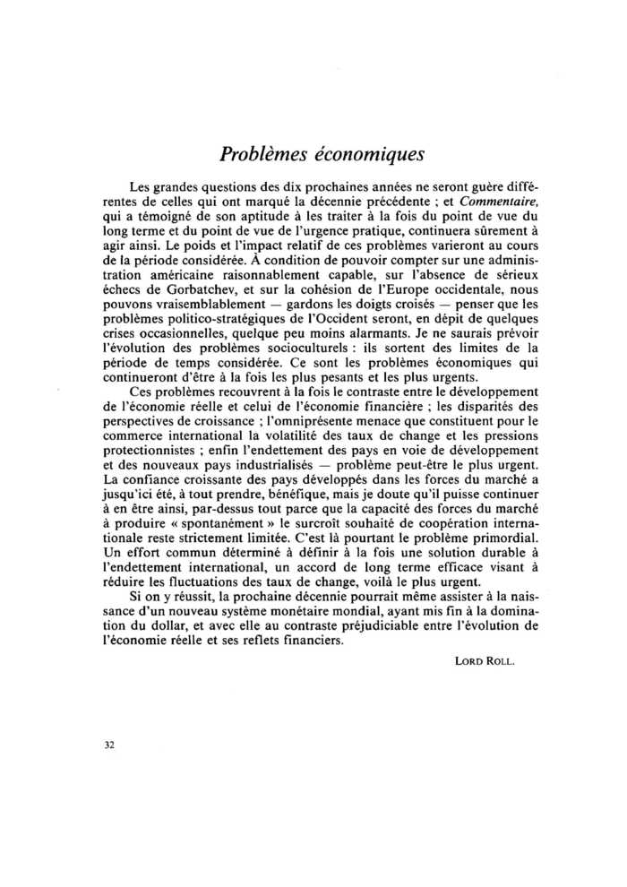 Problèmes économiques
 – page 1