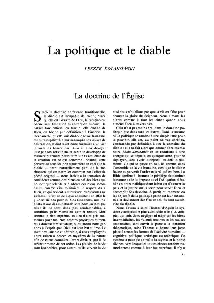 La politique et le diable
 – page 1