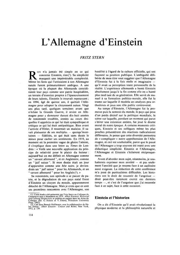 L’Allemagne d’Einstein
 – page 1