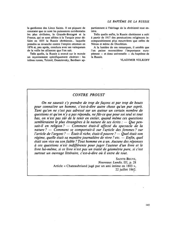 CONTRE PROUST
 – page 1
