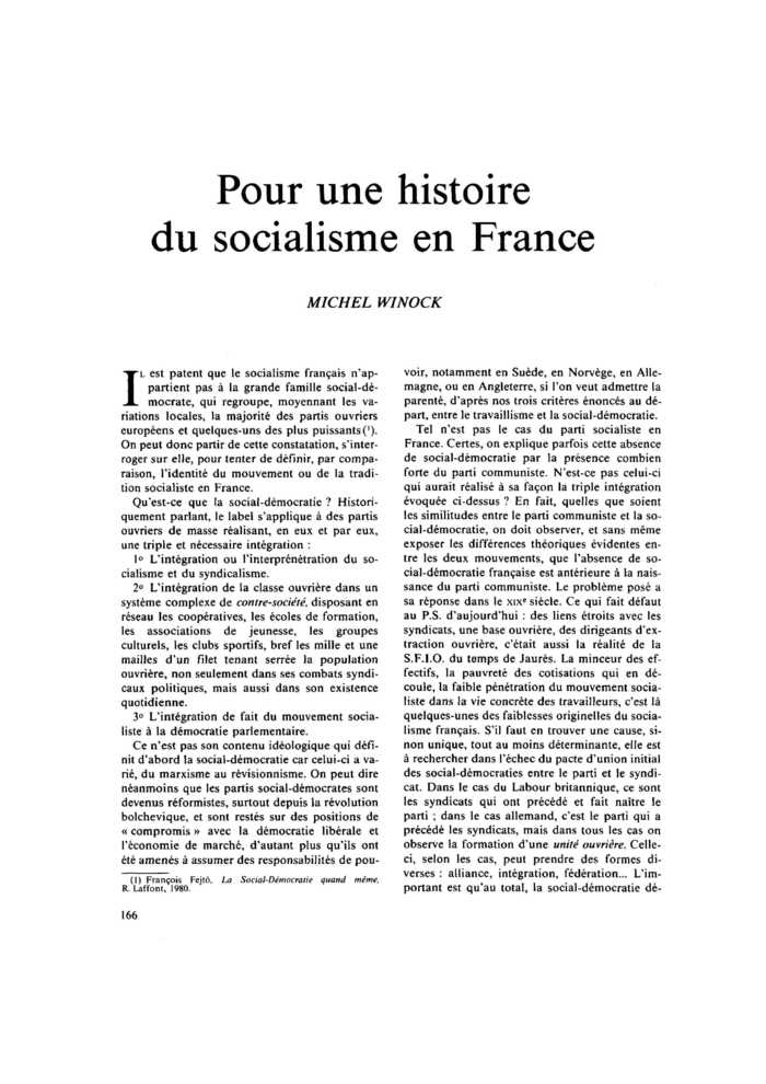 Pour une histoire du socialisme en France
 – page 1