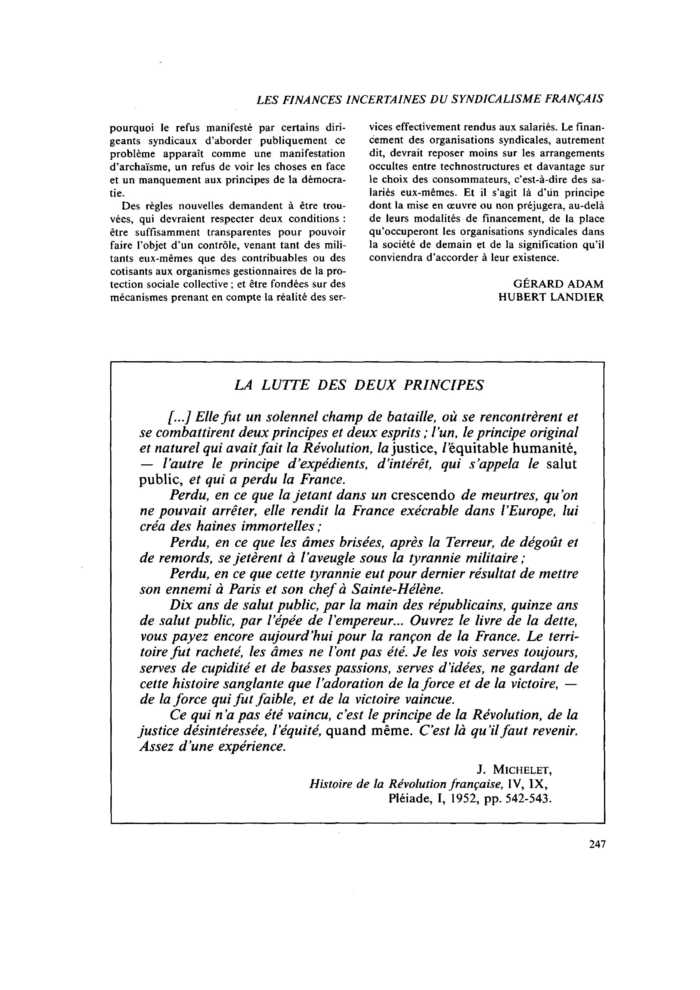 LA LUTTE DES DEUX PRINCIPES
 – page 1