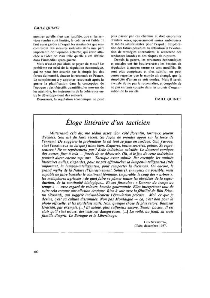 Éloge littéraire d’un tacticien
 – page 1
