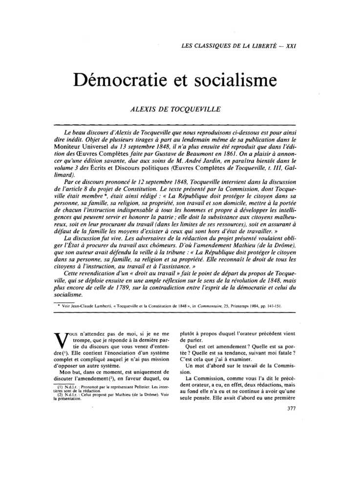 Démocratie et socialisme
 – page 1