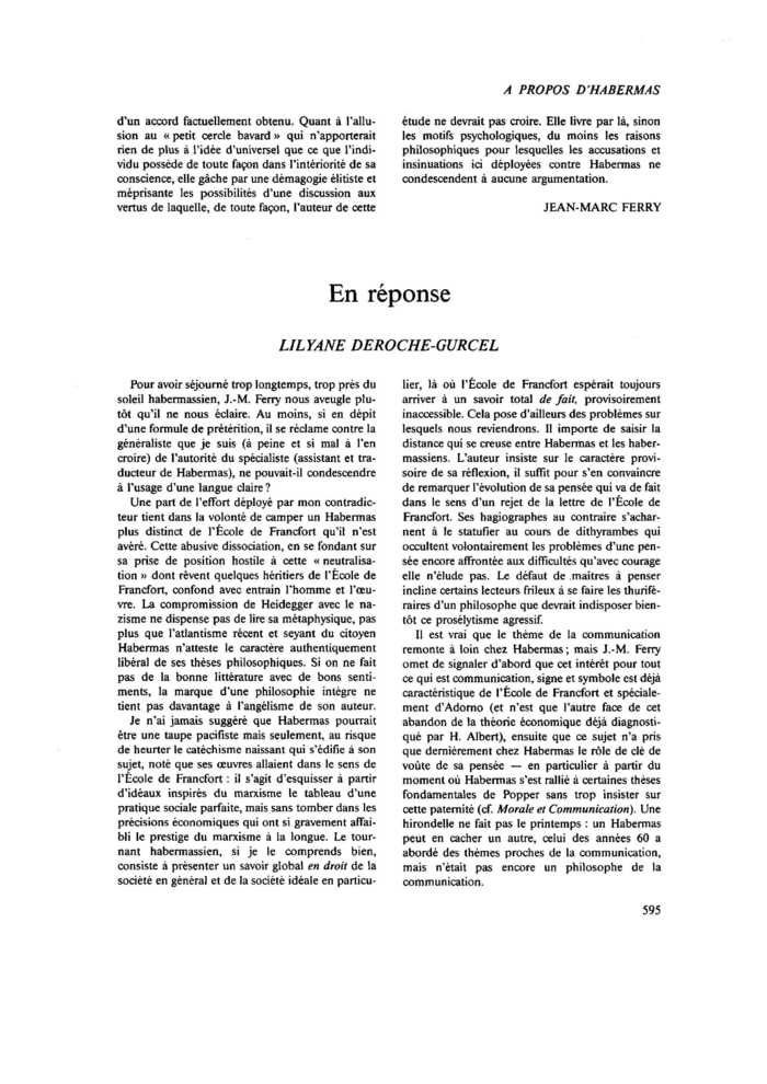 En réponse
 – page 1