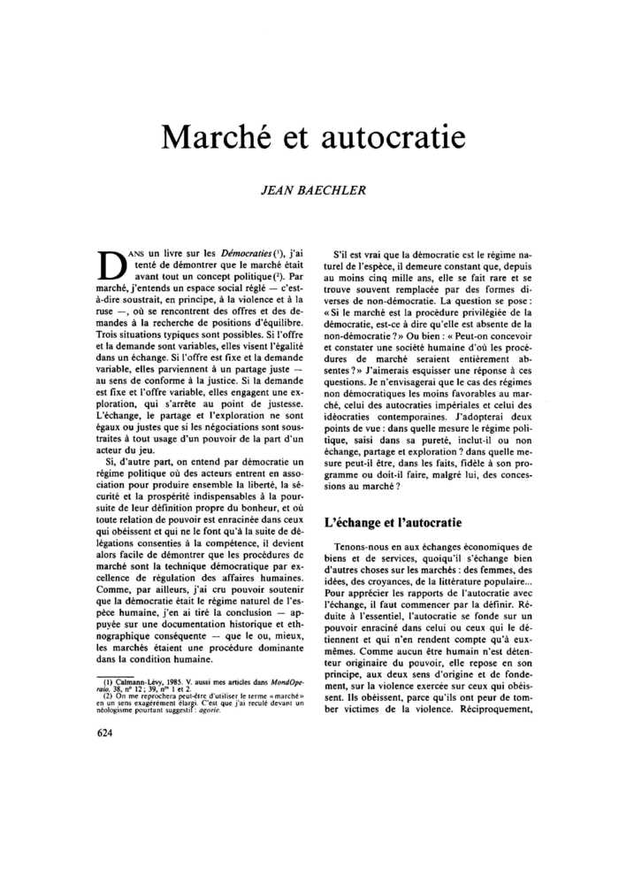 Marché et autocratie
 – page 1