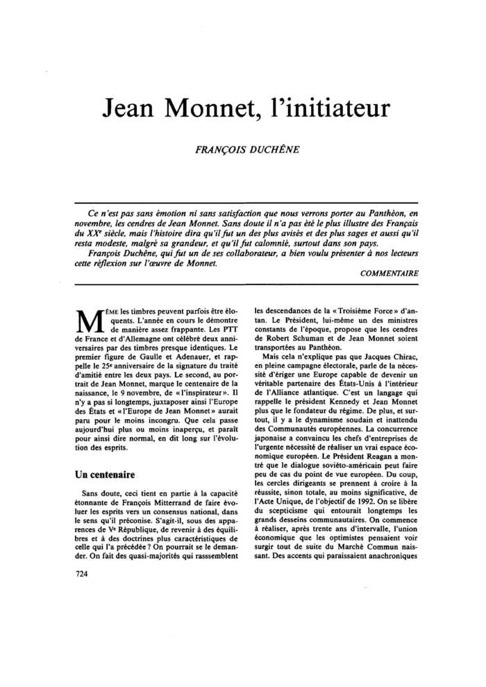 Jean Monnet, l’initiateur
 – page 1