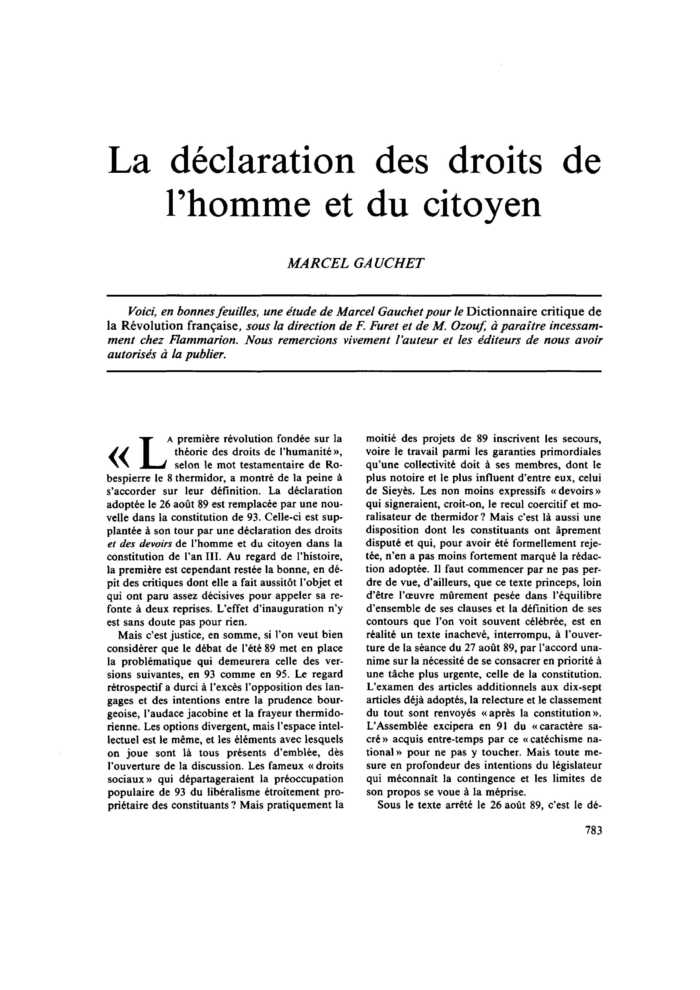 La déclaration des droits de l’homme et du citoyen
 – page 1