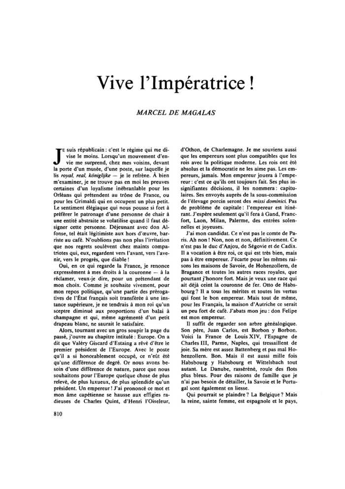 Vive l’Impératrice !
 – page 1