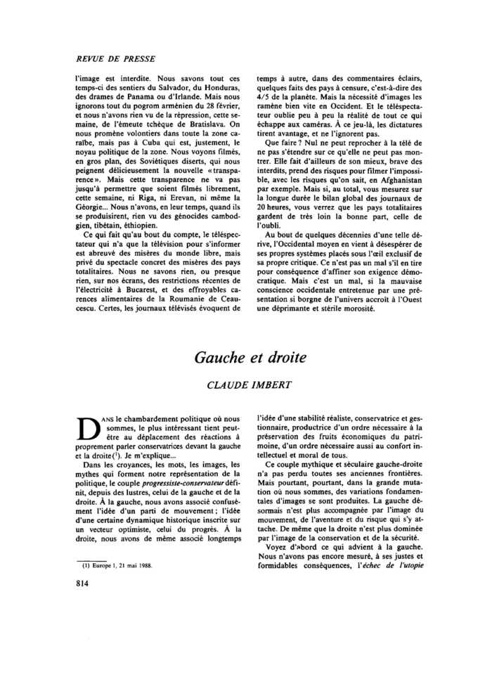 Gauche et droite
 – page 1