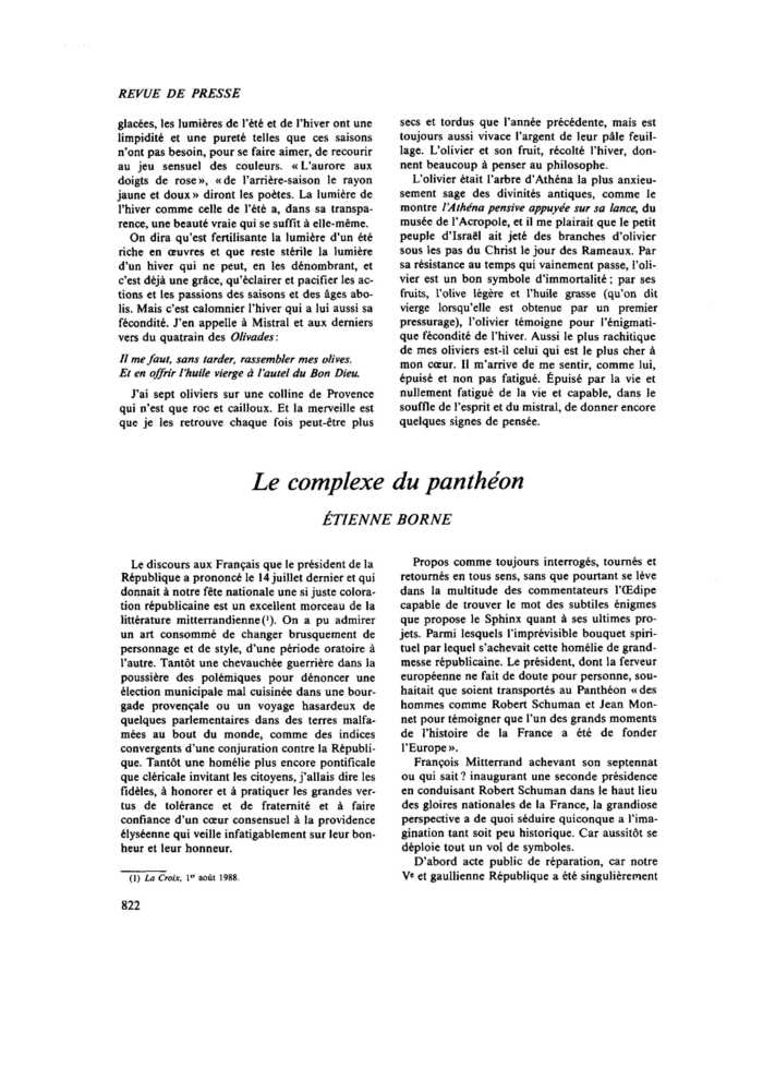 Le complexe du panthéon
 – page 1