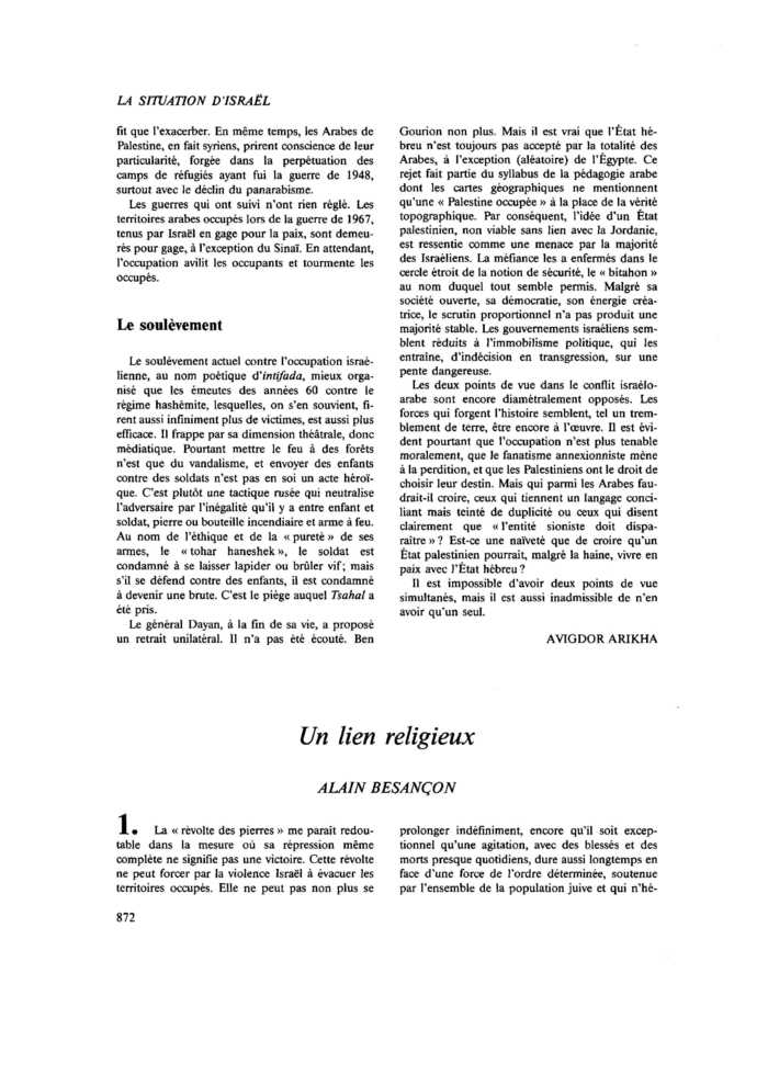 Un lien religieux
 – page 1