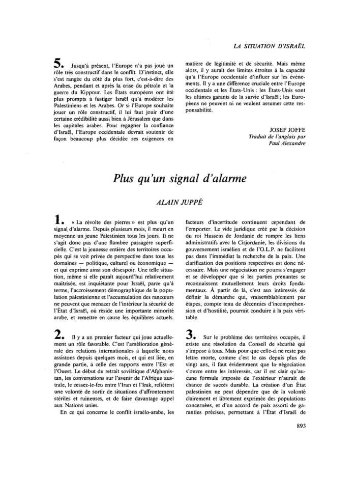 Plus qu’un signal d’alarme
 – page 1