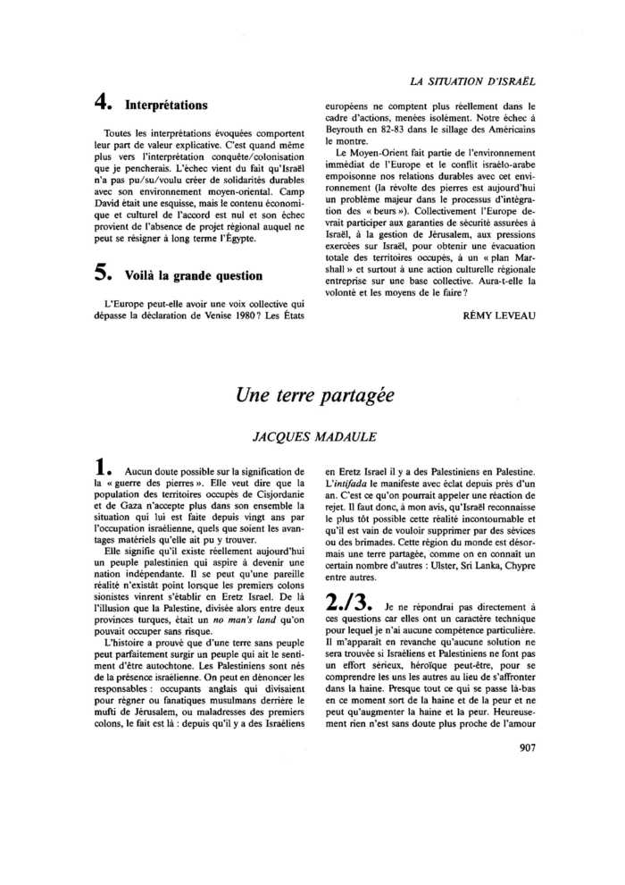 Une terre partagée
 – page 1