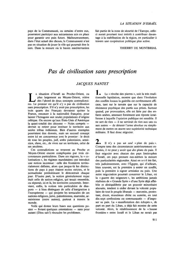 Pas de civilisation sans prescription
 – page 1