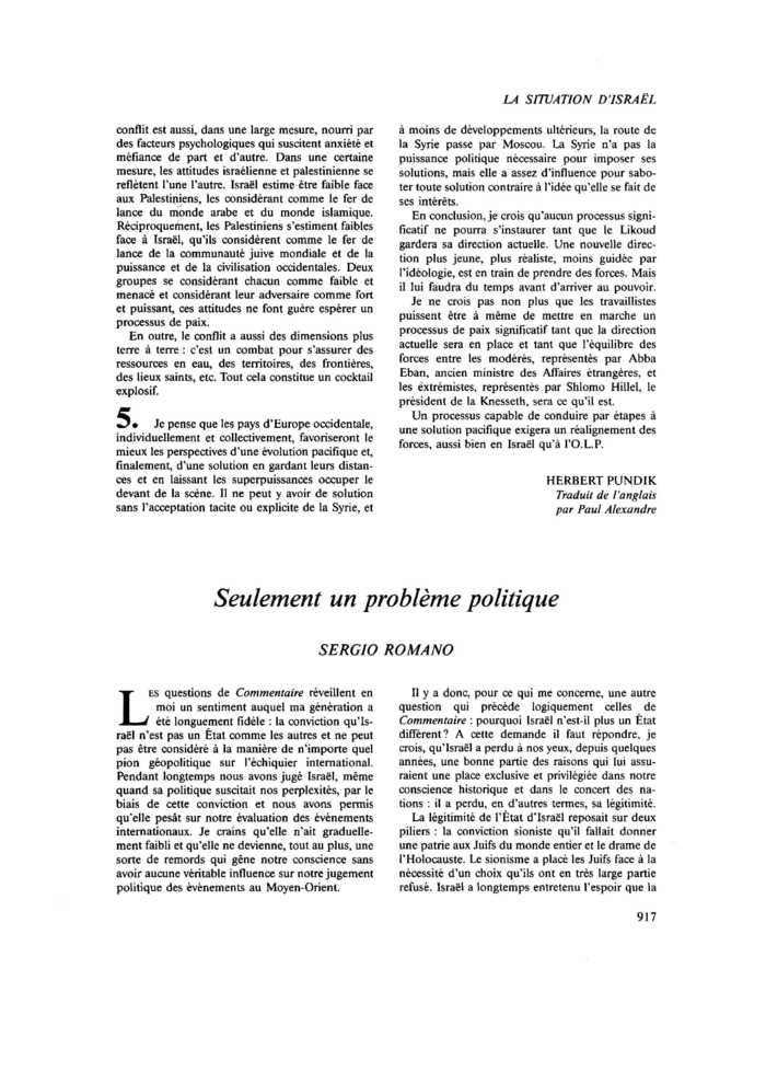 Seulement un problème politique
 – page 1