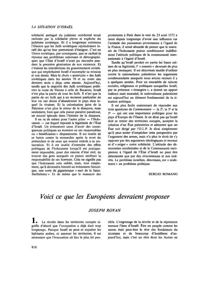 Voici ce que les Européens devraient proposer
 – page 1