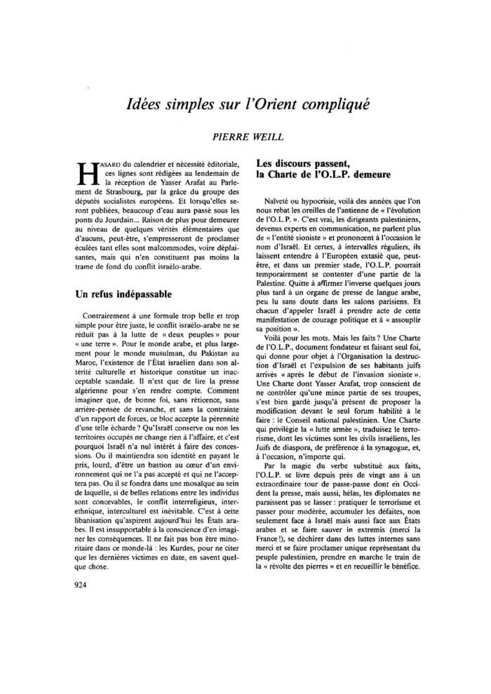 Idées simples sur l’Orient compliqué
 – page 1