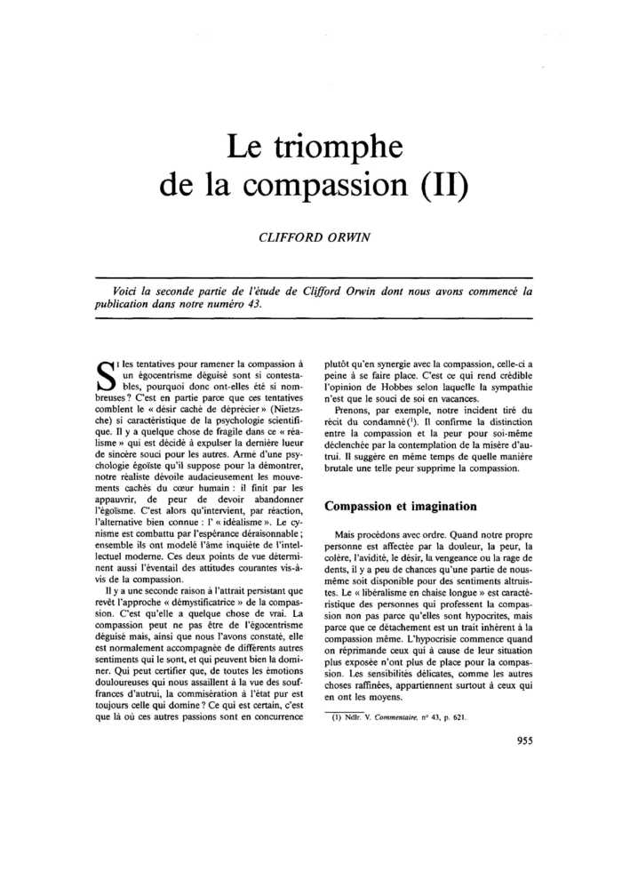 Le triomphe de la compassion (II)
 – page 1