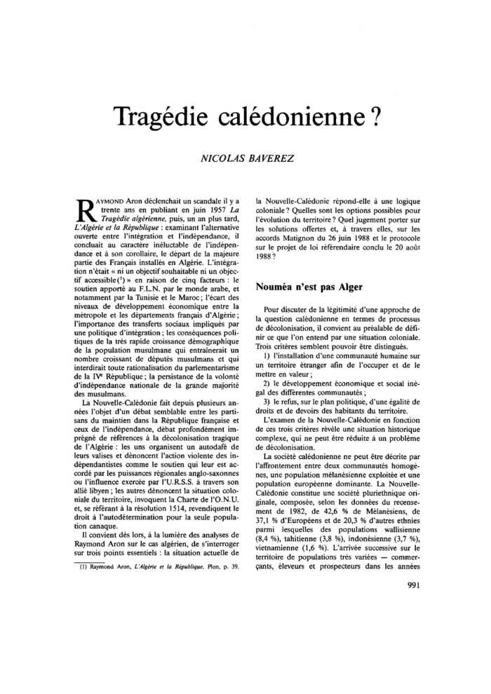 Tragédie calédonienne ?
 – page 1