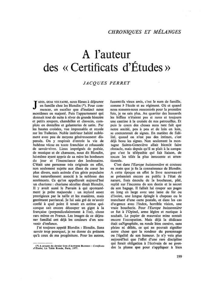 À l’auteur des « Certificats d’Études »
 – page 1
