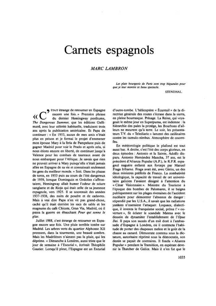 Carnets espagnols
 – page 1