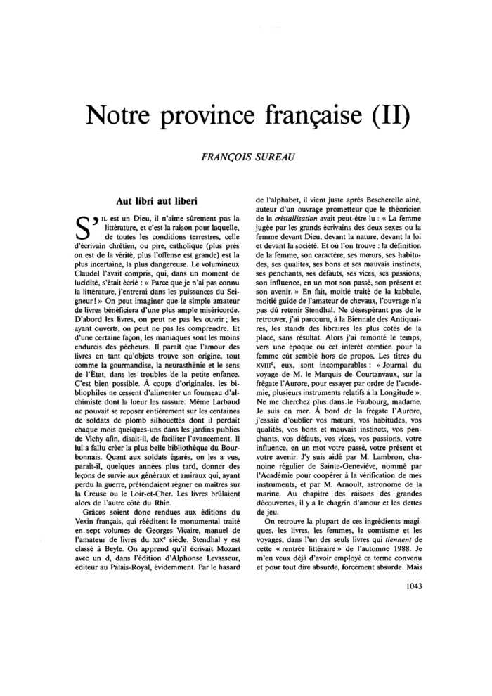 Notre province française (II)
 – page 1