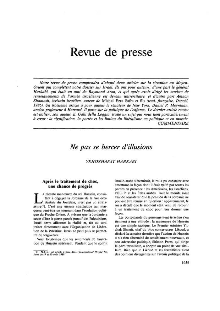 Ne pas se bercer d’illusions
 – page 1