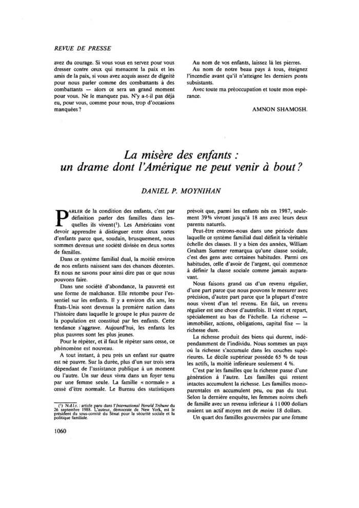 La misère des enfants : un drame dont l’Amérique ne peut venir à bout ?
 – page 1