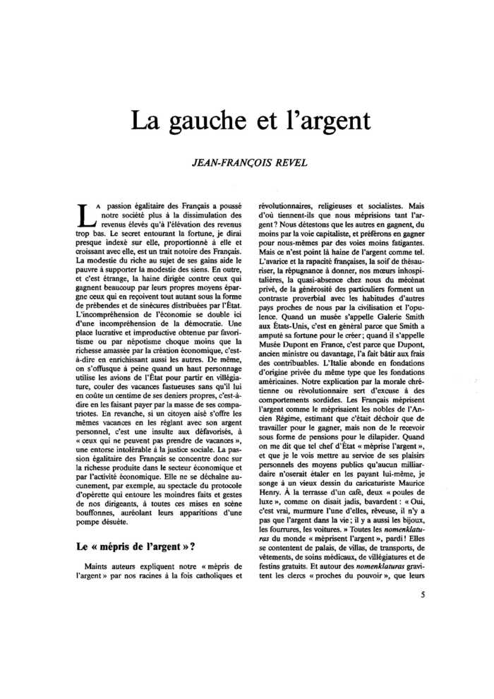 La gauche et l’argent
 – page 1