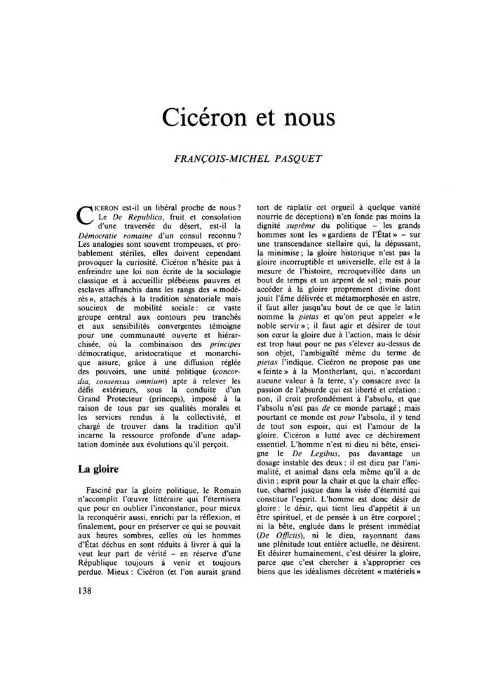 Cicéron et nous
 – page 1