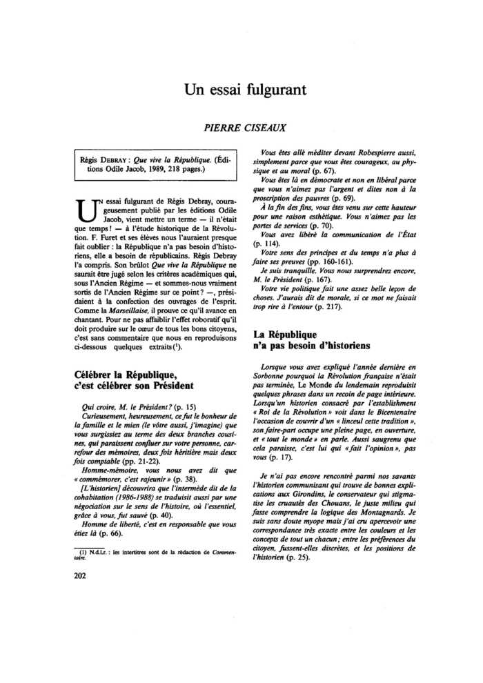 Un essai fulgurant
 – page 1