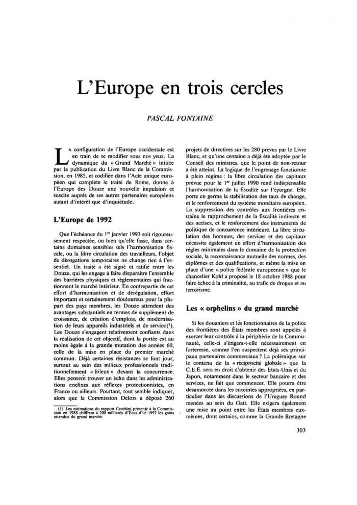L’Europe en trois cercles
 – page 1