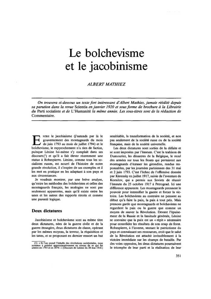 Le bolchevisme et le jacobinisme
 – page 1