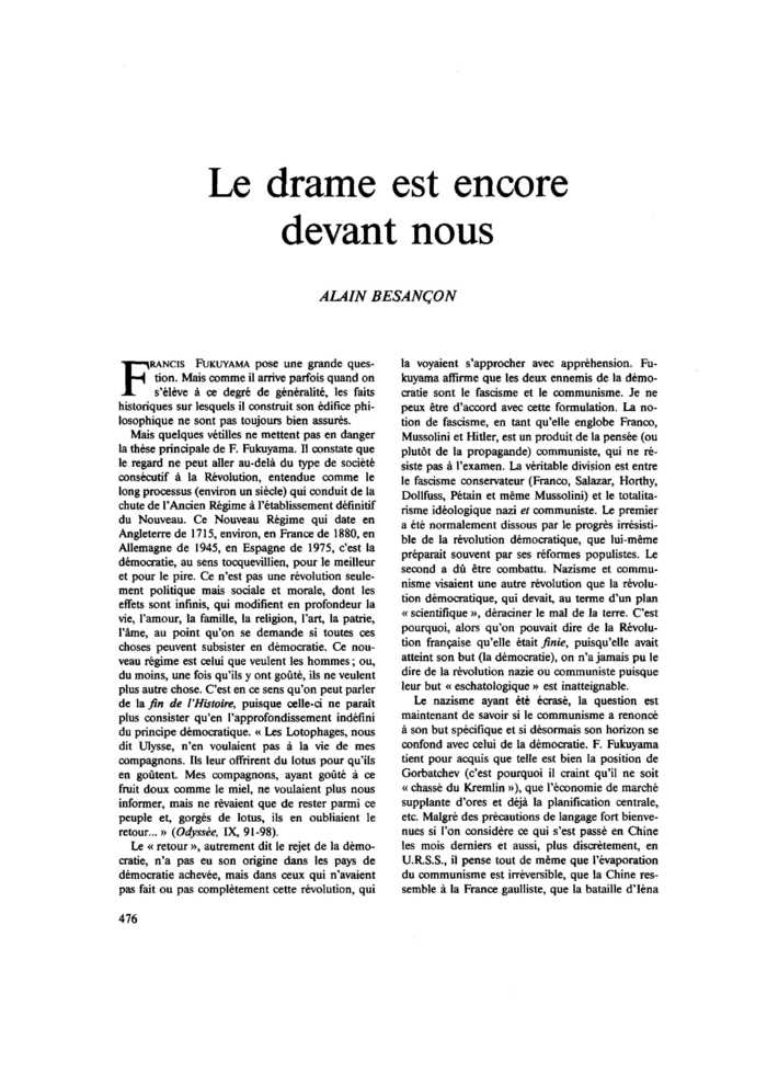 Le drame est encore devant nous
 – page 1