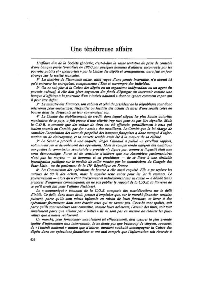 Une ténébreuse affaire
 – page 1