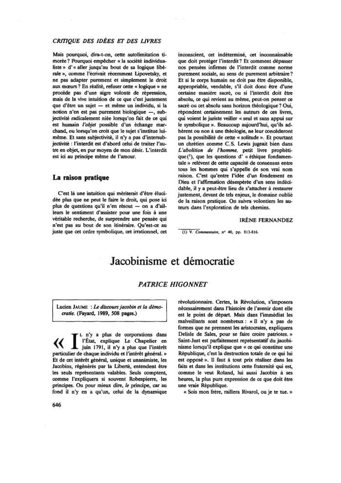 Jacobinisme et démocratie
 – page 1