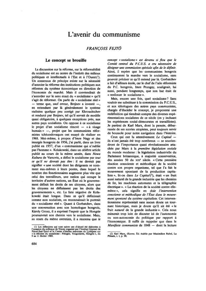 L’avenir du communisme
 – page 1