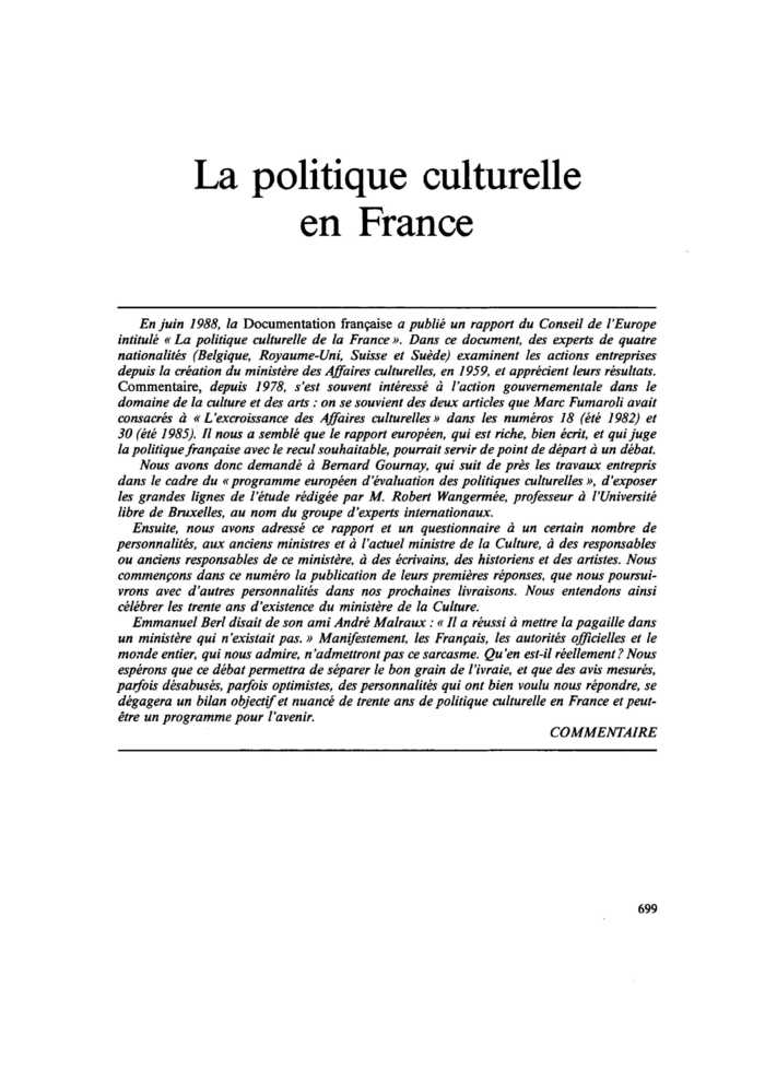 Le jugement des experts européens
 – page 1