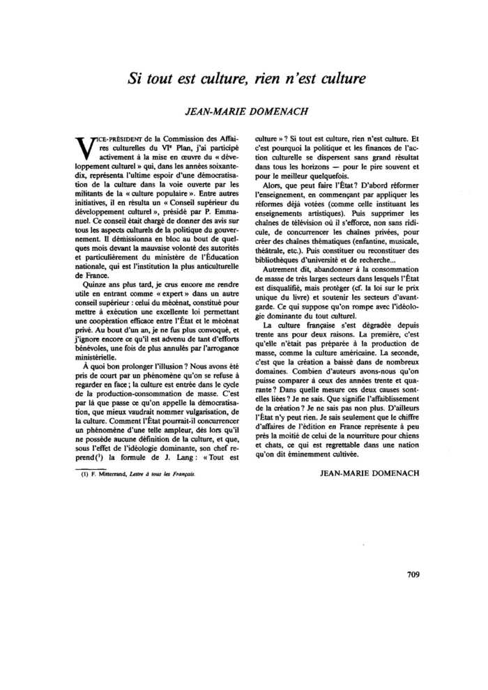 Si tout est culture, rien n’est culture
 – page 1