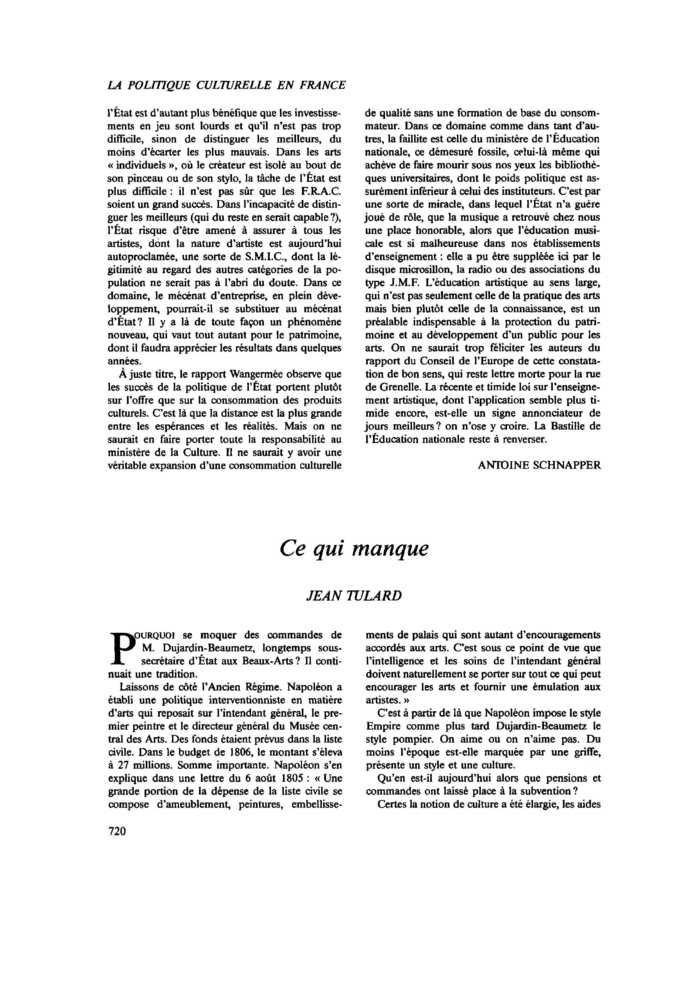 Ce qui manque
 – page 1