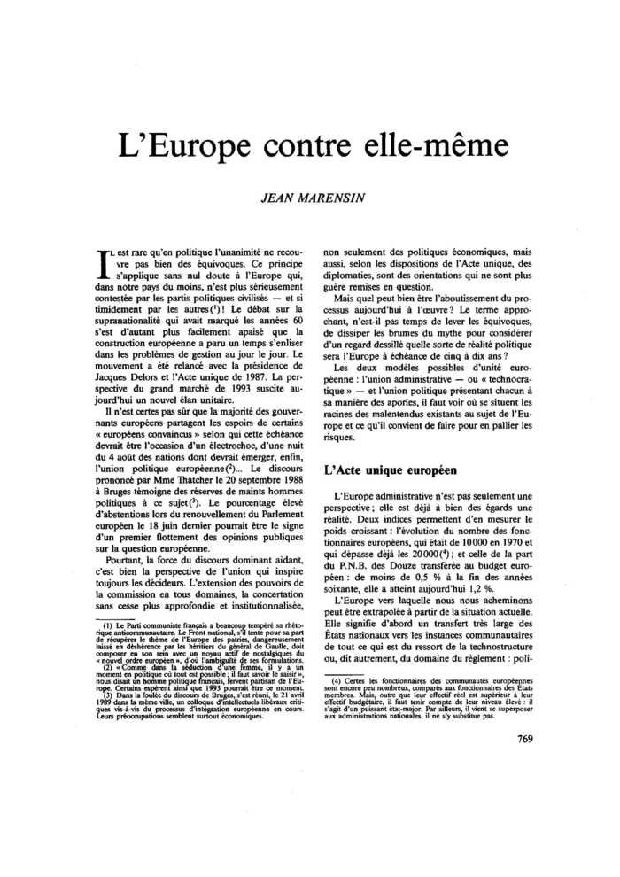 L’Europe contre elle-même
 – page 1