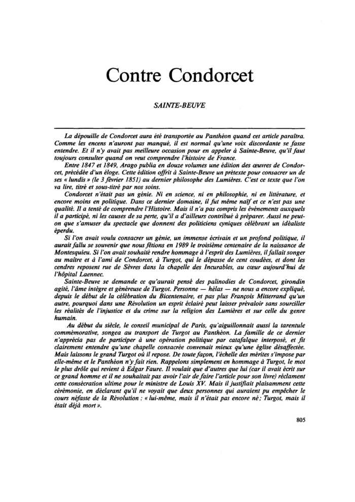 Contre Condorcet
 – page 1