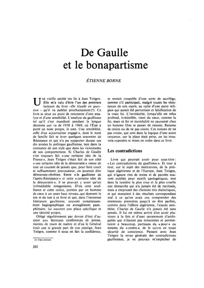 De Gaulle et le bonapartisme
 – page 1