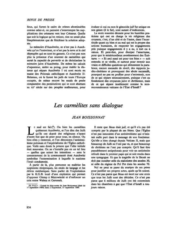 Les carmélites sans dialogue
 – page 1